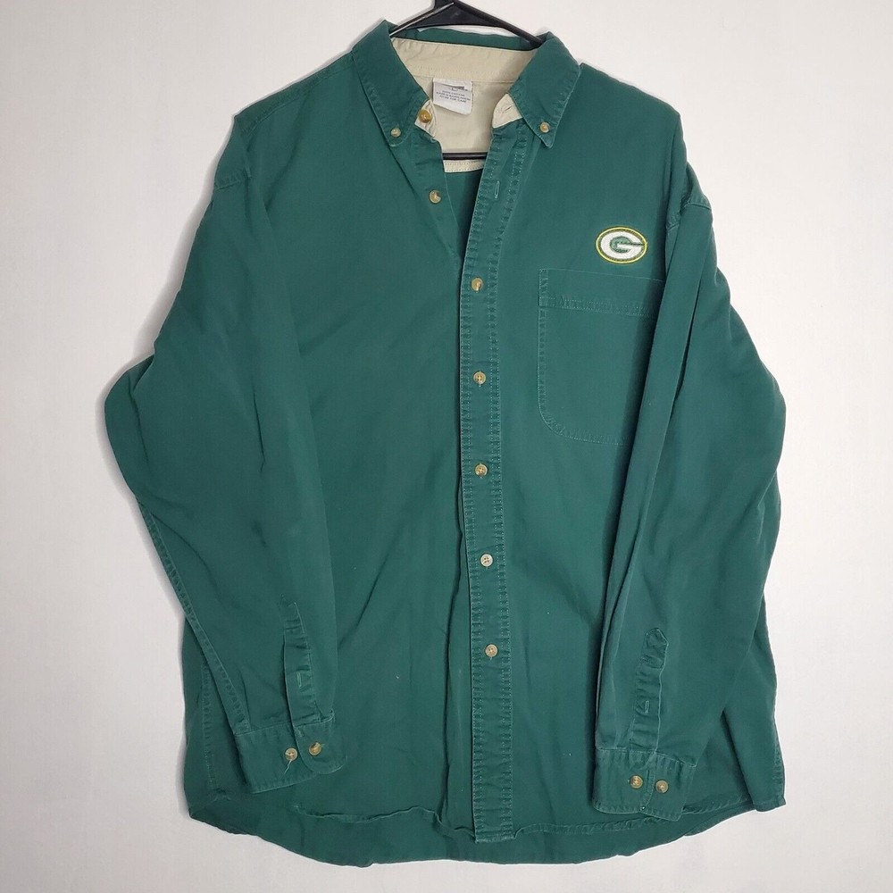 Vintage men's Green Bay packers CSA NFL buttoned long sleeve shirt Size L Rare